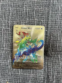 Metal Gold Card- Pokemon 10000point Metal Cards TCGArceus VMAX Gifts For Kids - Image 1