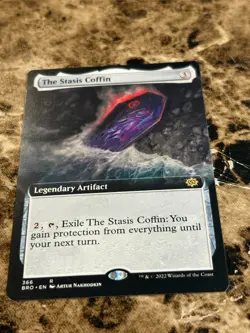 THE STASIS COFFIN Magic MTG The Brothers' War Borderless - Image 1