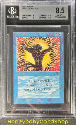 MTG Limited Edition Alpha 1993 Spell Blast BGS 8.5Q++ (Baby Quad++) NM/MT+ 93/94 - Image 1