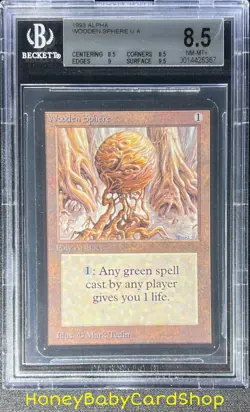 MTG Limited Edition Alpha 1993 Wooden Sphere BGS 8.5Q++ (B. Quad++) NM/MT+ 93/94 - Image 1
