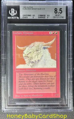 MTG Limited Edition Alpha 1993 Hurloon Minotaur BGS 8.5 NM/MT+ Old School 93/94 - Image 1