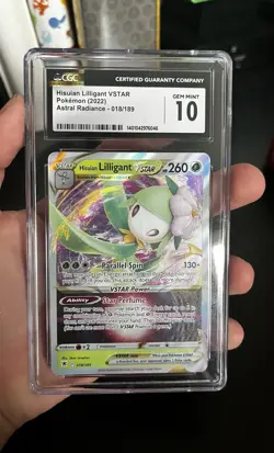 Pokemon HISUIAN LILLIGANT VSTAR 018/189 CGC 10 GEM MINT GRADED SLABSword Shield - Image 1