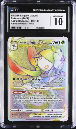 CGC 10 GEM Hisuian Lilligant VSTAR 190/189 Astral Radiance Secret Rare Pokemon - Image 1