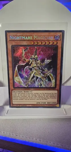 Yugioh - Nightmare Magician- DUNE-EN025 - Secret Rare 1st Ed - Nm - Image 1