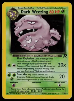 Dark Weezing - 14/82 - Pokemon Card Team Rocket Unlimited Holo Rare - HP - Image 1