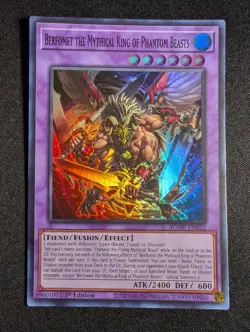 Yugioh Berfomet The Mythical King Of Phantom Beasts AGOV-EN032 1st Super Rare NM - Image 1
