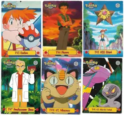 Lot 6 Cartes Pokemon - Topps - TV Animation Edition - Image 1