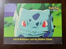 MP! Pokemon Topps EP10 Bulbasaur and the Hidden Village TV Animation Blue Logo - Image 1