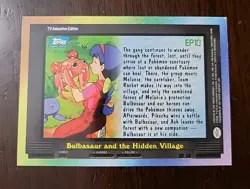 MP! Pokemon Topps EP10 Bulbasaur and the Hidden Village TV Animation Blue Logo - Image 2