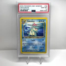 2000 Pokemon Neo Genesis 1st Edition Croconaw #32/111 PSA 10 GEM MINT POP 122 - Image 1