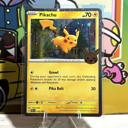 Pikachu 018/091 Near Mint Pokemon TCG 2024 Trick Or Trade Paldean Fates PAF - Image 1