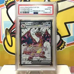 2023 Pokemon Charizard EX Premium Collection Black Star Promo 056 PSA 10 - Image 1