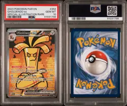2023 POKEMON PARADOX RIFT GHOLDENGO EX SPECIAL ILLUSTRATION RARE 252/182 PSA 10 - Image 1