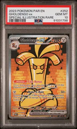 2023 POKEMON PARADOX RIFT GHOLDENGO EX SPECIAL ILLUSTRATION RARE 252/182 PSA 10 - Image 2