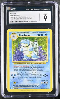 2023 POKEMON TCG CLASSIC COLLECTION BLASTOISE 003/034 3/34 CLB HOLO CGC 9 MINT - Image 2