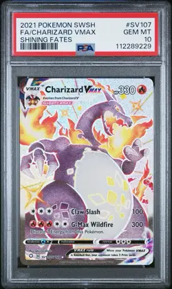 Pokemon Charizard VMAX Shining Fates Full Art SV107 PSA 10 Gem Mint - Image 2