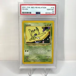 POP: 51! 2001 Pokemon Neo Revelation Celebi 16/64 Rare PSA 10 - Image 1