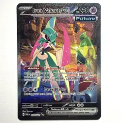 Pokemon TCG Iron Valiant EX Paradox Rift 249/182 Special Illustration Rare NM - Image 1