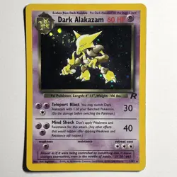 SWIRL! Dark Alakazam 1/82 Team Rocket Holo Rare LP Pokemon TCG - Image 1