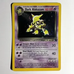 SWIRL! Dark Alakazam 1/82 Team Rocket Holo Rare LP Pokemon TCG - Image 2