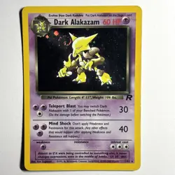 SWIRL! Dark Alakazam 1/82 Team Rocket Holo Rare LP Pokemon TCG - Image 3