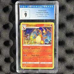 CGC 9 2020 Pokemon TCG Charizard Cracked Ice Holo Vivid Voltage #25 025/185 - Image 1