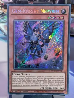 YuGiOh! Gem-Knight Nepyrim BLMM-EN021 Secret Rare 1st Ed - Image 1