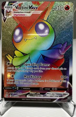 Pokemon TCG - Victini VMAX Holo (Secret Rare Card) Battle Styles 165/163 NM/M - Image 1