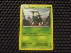 Pokemon Card Skiddo XY11 Holo Black Star Promo * LP/MP * 2014 - Image 1