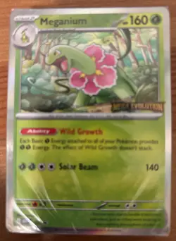Meganium MEP001. Mega Evolution Pokemon TCG Prerelease Promo Sealed Cards - Image 1