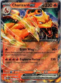 Pokemon Card Charizard EX 006/165 Scarlet & Violet 151 - Near Mint - Image 1