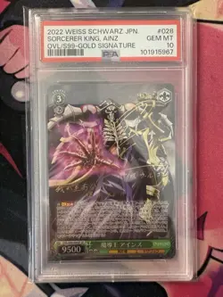 PSA10 Weiss Schwarz Overlord Vol.2 OVL/S99-028SP SP FOIL Ainz Ooal Gown Card - Image 1