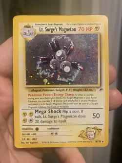 Lt. Surge's Magneton - 8/132 - Pokemon TCG Gym Heroes Holo Rare Card DMG - Image 1
