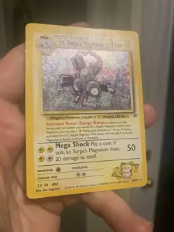 Lt. Surge's Magneton - 8/132 - Pokemon TCG Gym Heroes Holo Rare Card DMG - Image 3