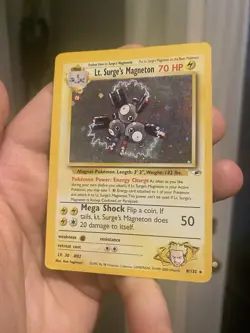 Lt. Surge's Magneton - 8/132 - Pokemon TCG Gym Heroes Holo Rare Card DMG - Image 4
