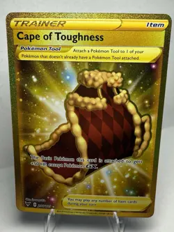 Cape of Toughness 200/185 Gold Secret Rare Vivid Voltage Pokemon TCG Card NM - Image 2