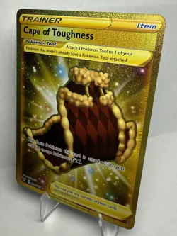 Cape of Toughness 200/185 Gold Secret Rare Vivid Voltage Pokemon TCG Card NM - Image 4