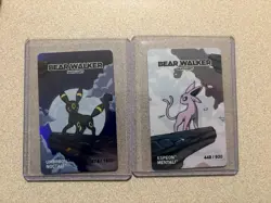 Bear Walker X Pokemon Center Umbreon & Espeon Cards NM/M - Image 1