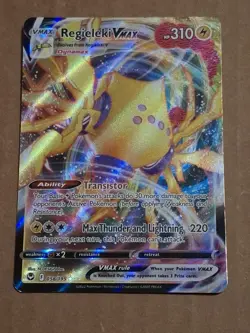 REGIELEKI VMAX POKEMON POKEMAN POCKET MONSTERS GAME CARD 58/195 HOLO INSERT - Image 1