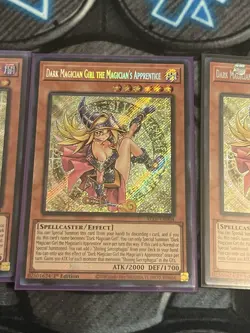 Yugioh 3x Dark Magician Girl the Magician's Apprentice Secret Rare Card ALIN - Image 2