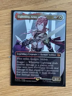 Lightning, Army of One (0545) (Borderless) (Surge Foil) Final Fantasy Foil - Image 1