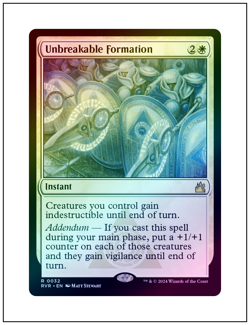 1x Unbreakable Formation, Foil, Magic the Gathering, MTG NM - Image 1