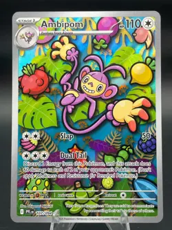 Pokemon Ambipom Illustration Rare Near Mint Phantasmal Flames 107/094 Pack Fresh - Image 1