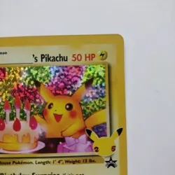 Birthday Pikachu Black Star Promo #24 Pokemon Celebrations 25th Anniversary MINT - Image 5