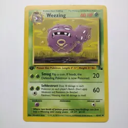 Weezing 45/62 Fossil 1st Edition Pokemon TCG Light Play Condition - Image 1