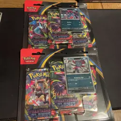 Pokemon TCG Phantasmal Flames 2 x Triple Blister Packs, Sneasel &Weaville Promos - Image 1