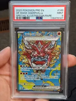 PSA 9 Pokemon 2025 Scarlet & Violet Prismatic HFM Ogerpon ex SIR 148/131 *Mint* - Image 1