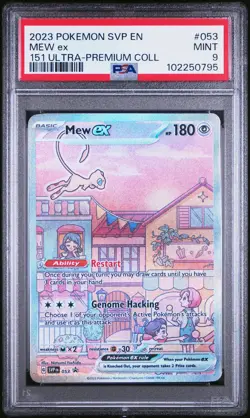 2023 POKEMON SVP EN-SV BLACK STAR PROMO 151 ULTRA-PREM COLL #053 MEW EX PSA 9 - Image 1