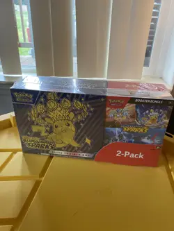 Pokemon TCG Surging Sparks ETB & Booster Bundle Costco 2-Pack NEW Factory Sealed - Image 1