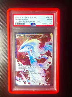 RESHIRAM FULL ART PSA 9 MINT RC22/RC25 B&W Legendary Treasures Pokemon 2013 - Image 1